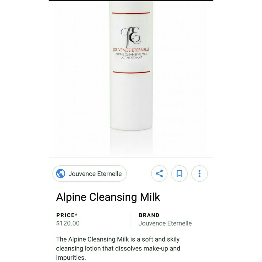 Jouvence eternelle Alpine Cleansing milk